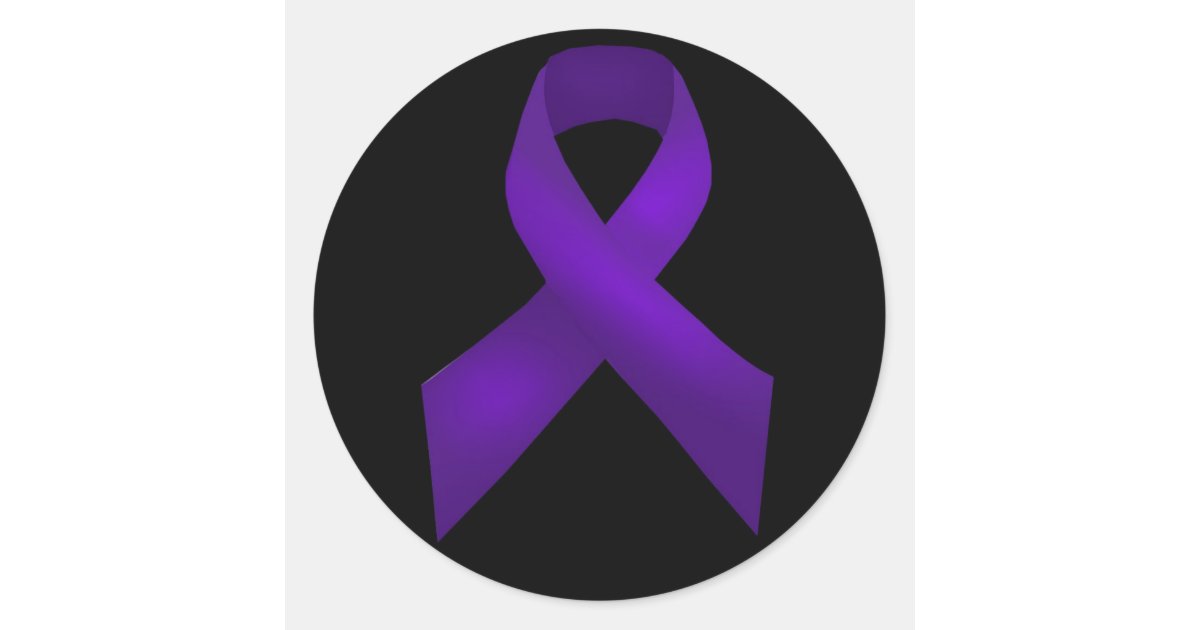 Purple Ribbon Awareness Lupus Classic Round Sticker Zazzle 5748