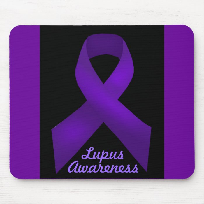 Purple Ribbon Awareness Lupus Mousepad