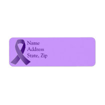 Purple Ribbon  Awareness Ribbon labels