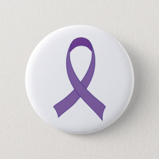 Purple Ribbon Awareness Tshirt Gift Button