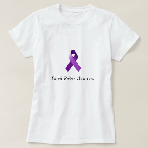 Purple Ribbon Awareness Womens Shirt