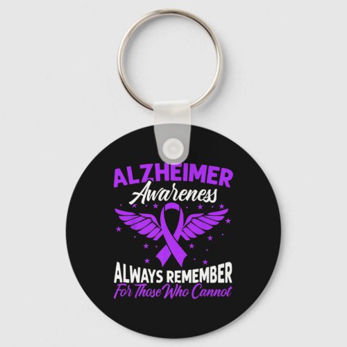 Purple Ribbon Brain Alzheimerheimer Awareness Supp Keychain