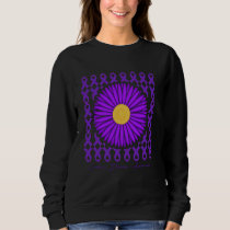 Purple ribbon Crohn's Disease Awareness Sweatshirt