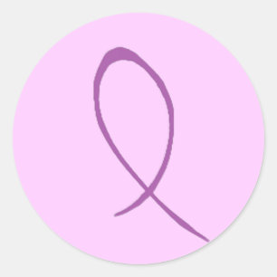 Purple Ribbon Customizable Sticker