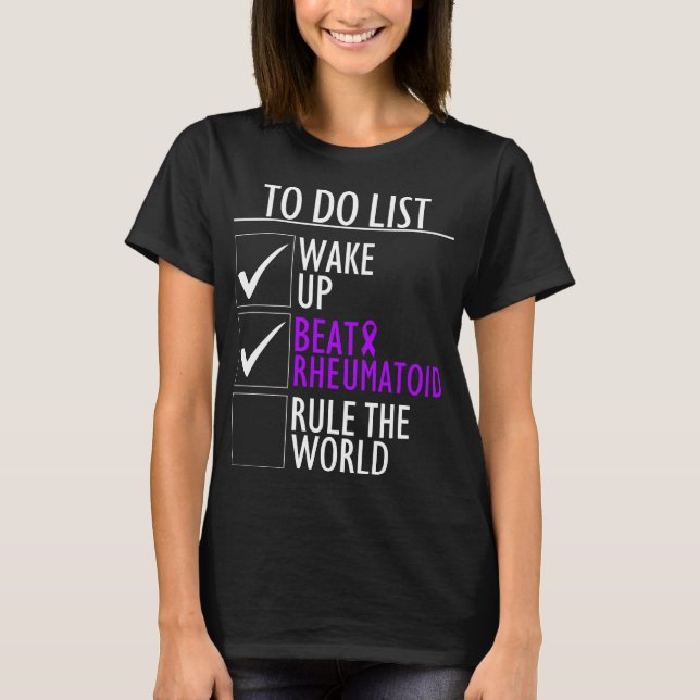 Purple Ribbon Do Arthritis Rheumatoid Awareness T-Shirt (Front)