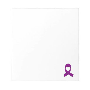 Purple Ribbon Drawing Custom Notepad