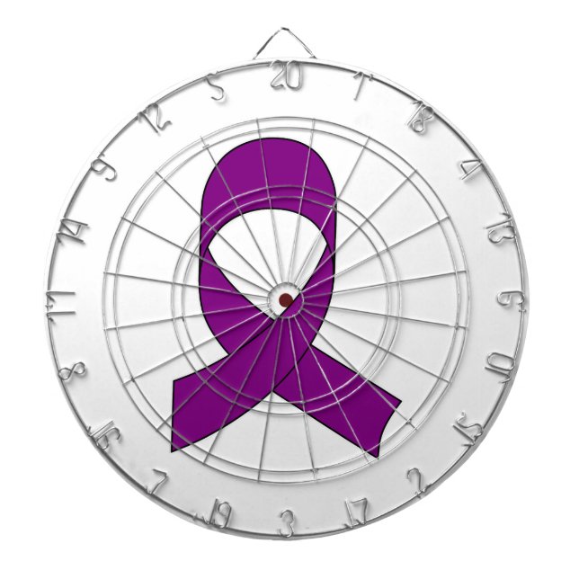 Purple Ribbon Drawing Dartboard (Front)