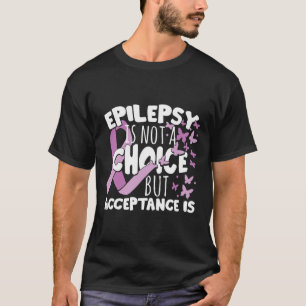 Purple Ribbon Epilepsy Awareness Acceptance  T-Shirt