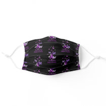 Purple  Ribbon Epilepsy Awareness Adult Cloth Face Mask