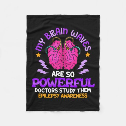 Purple Ribbon Epilepsy Awareness Epilepsy Survivor Fleece Blanket