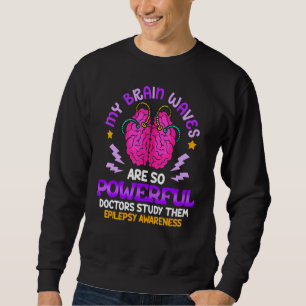 Purple Ribbon Epilepsy Awareness Epilepsy Survivor Sweatshirt