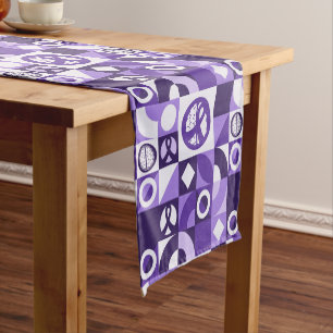 Purple Ribbon Epilepsy Awareness Support Short Table Runner