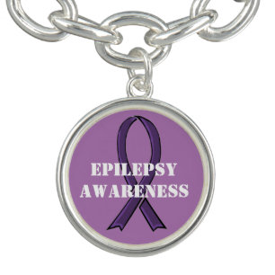 Purple ribbon Epilepsy Bracelet