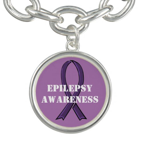 Purple ribbon Epilepsy Bracelet