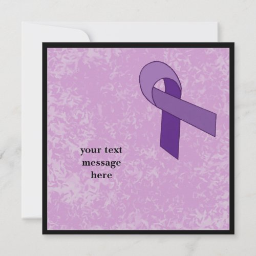 purple ribbon event invitation