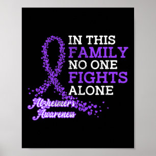 Purple Ribbon Family Alzheimer Awareness Poster