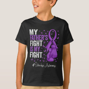 Purple Ribbon Father Overdose Awareness  T-Shirt