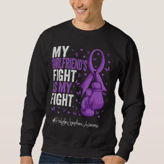 Purple Ribbon Girlfriend Hodgkins Lymphoma Awarene Sweatshirt