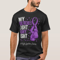 Purple Ribbon Girlfriend Hodgkins Lymphoma Awarene T-Shirt