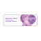 purple ribbon hope ~ mailing label