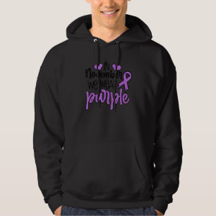 Purple Ribbon In November We Wear Purple Epilepsy  Hoodie