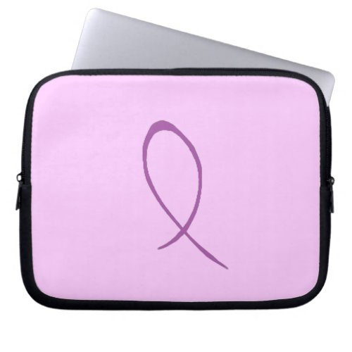 Purple Ribbon Laptop Sleeve