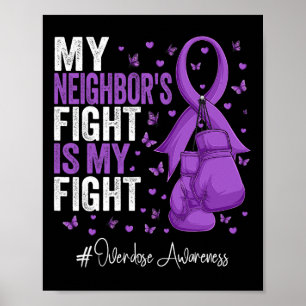 Purple Ribbon Neighbor Overdose Awareness Poster