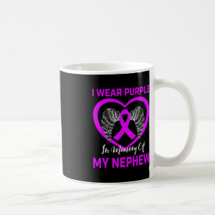 Purple Ribbon Nephew Pancreatic Cancer Awareness H Coffee Mug