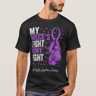 Purple Ribbon Niece Hodgkins Lymphoma Awareness T-Shirt