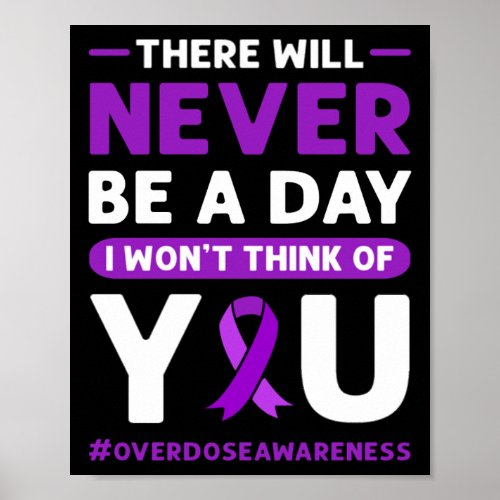 Purple Ribbon Overdose Awareness 1  Poster