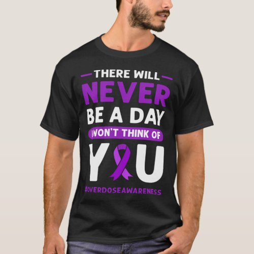 Purple Ribbon Overdose Awareness 1  T_Shirt