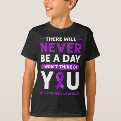 Purple Ribbon Overdose Awareness 1  T_Shirt