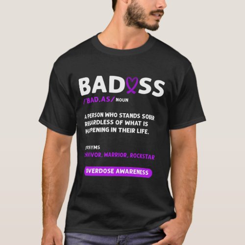 Purple Ribbon Overdose Awareness  T_Shirt