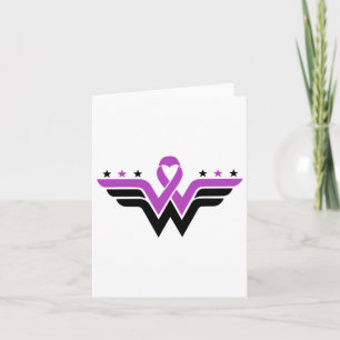Purple Ribbon Overdose Awareness Warrior Support Card