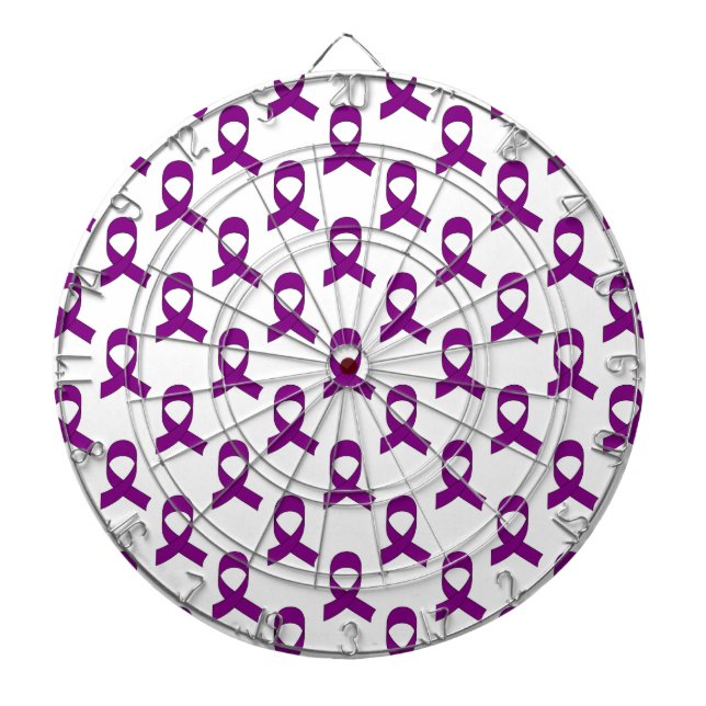 Purple Ribbon Pattern Dartboard (Front)