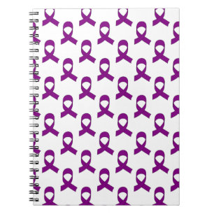 Purple Ribbon Pattern Notebook