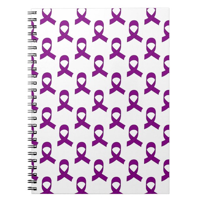 Purple Ribbon Pattern Notebook (Front)
