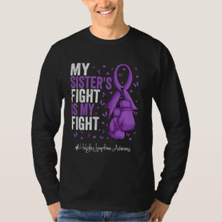 Purple Ribbon Sister Hodgkins Lymphoma Awareness T-Shirt