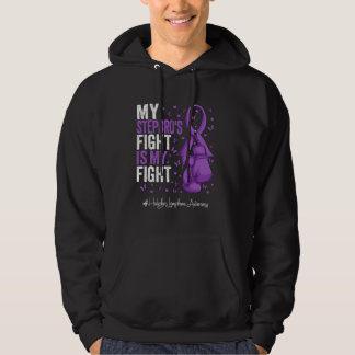 Purple Ribbon Stepbrother Hodgkins Lymphoma Awaren Hoodie