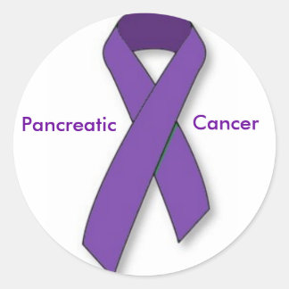 Purple Ribbon Stickers
