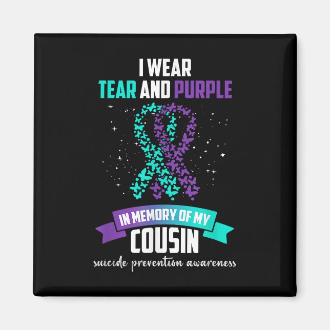 Purple Ribbon Suicide Prevention Awareness  Magnet (Front)