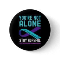 Purple Ribbon Support Suicide Prevention Awareness Button