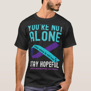 Purple Ribbon Support Suicide Prevention Awareness T-Shirt