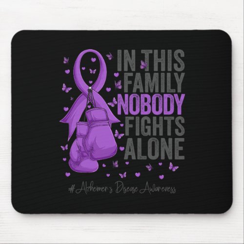 Purple Ribbon Survivor Fighter Alzheimers Disease Mouse Pad