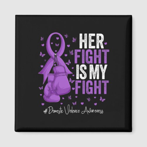 Purple Ribbon Survivor Fighter Domestic Violence A Magnet