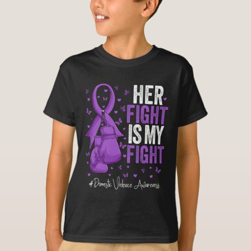 Purple Ribbon Survivor Fighter Domestic Violence A T_Shirt