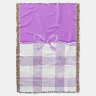 Purple Ribbon Throw Blanket