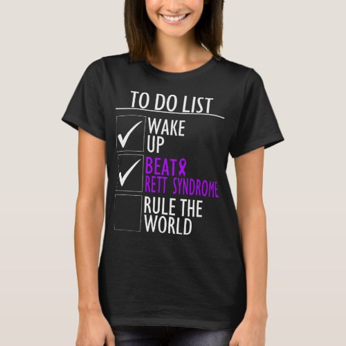Purple Ribbon To Do List  Rett Syndrome Awareness T_Shirt