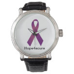 Purple Ribbon Watch Cystic Fibrosis Lupus Fibro at Zazzle