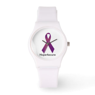 Purple Ribbon watch Cystic Fibrosis Lupus Fibro